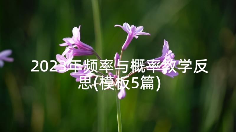 2023年频率与概率教学反思(模板5篇)