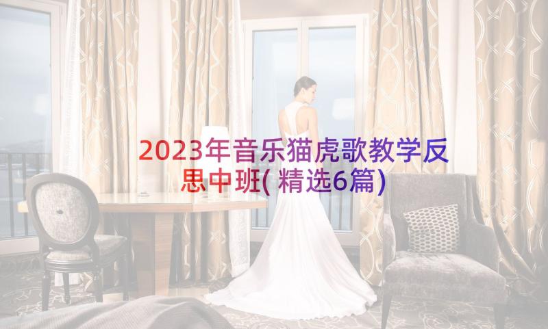 2023年音乐猫虎歌教学反思中班(精选6篇)