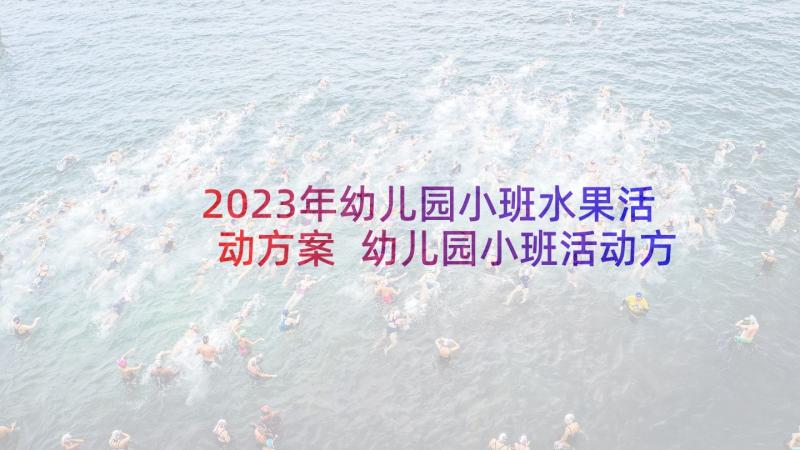 2023年幼儿园小班水果活动方案 幼儿园小班活动方案(优秀8篇)