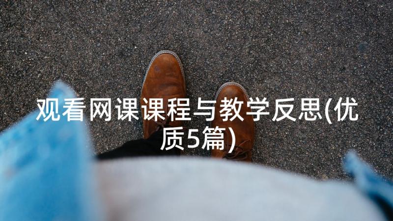 观看网课课程与教学反思(优质5篇)