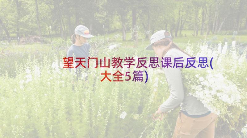 望天门山教学反思课后反思(大全5篇)