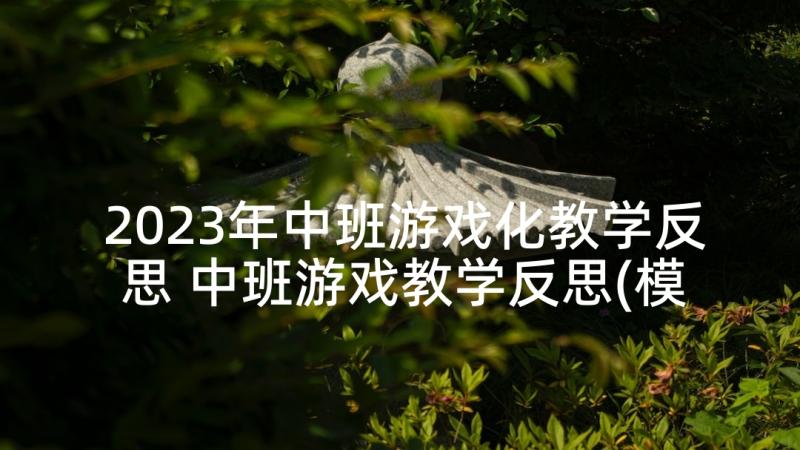 2023年中班游戏化教学反思 中班游戏教学反思(模板6篇)