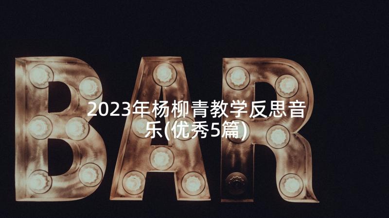 2023年杨柳青教学反思音乐(优秀5篇)