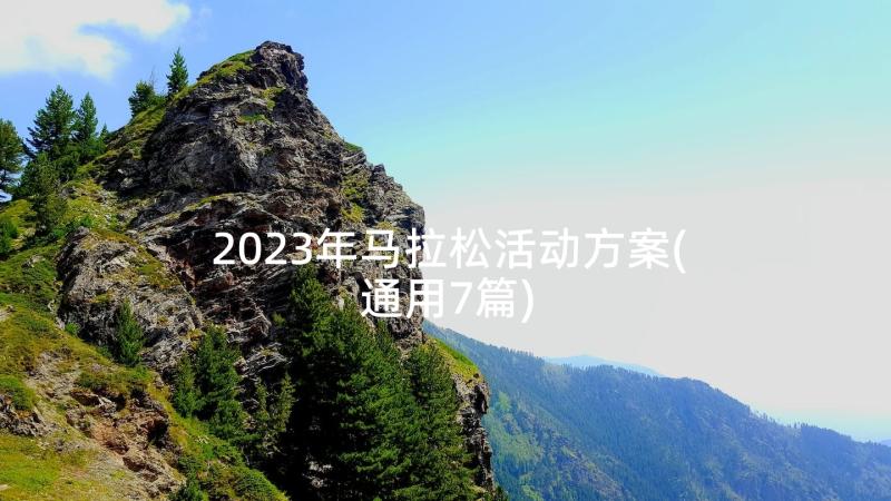 2023年马拉松活动方案(通用7篇)