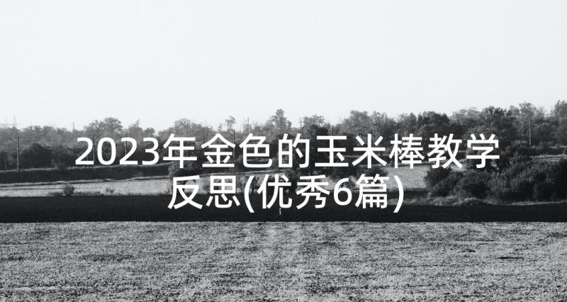 2023年金色的玉米棒教学反思(优秀6篇)