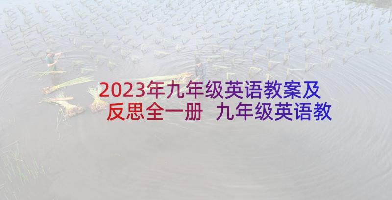 2023年九年级英语教案及反思全一册 九年级英语教学反思(大全5篇)