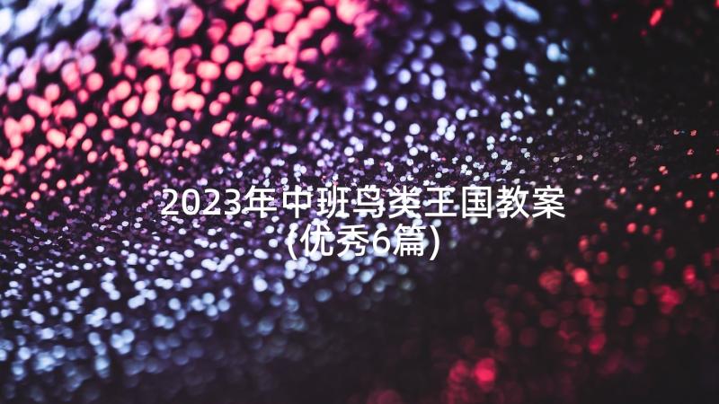 2023年中班鸟类王国教案(优秀6篇)