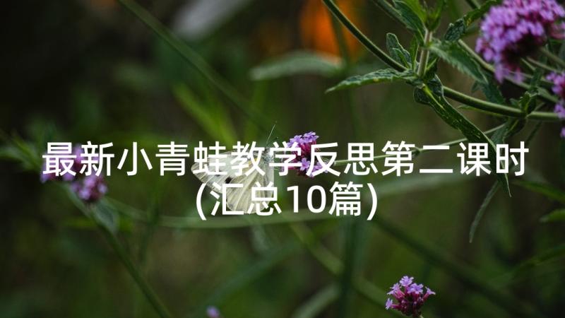 最新小青蛙教学反思第二课时(汇总10篇)