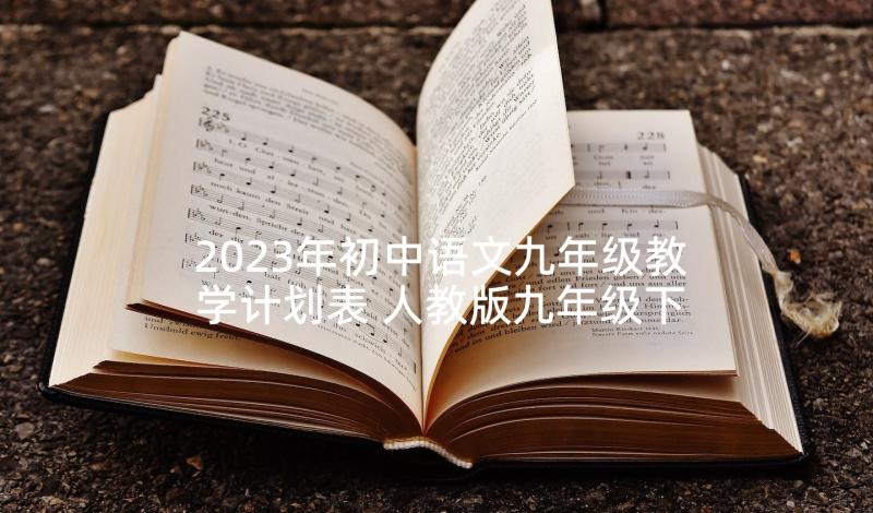 2023年初中语文九年级教学计划表 人教版九年级下学期语文教学计划(优秀5篇)