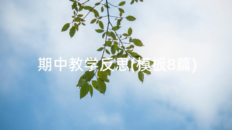 期中教学反思(模板8篇)