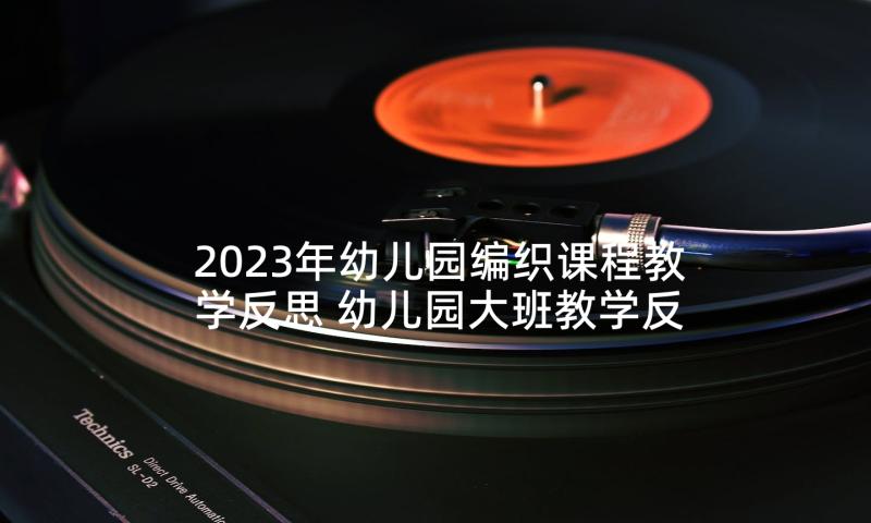 2023年幼儿园编织课程教学反思 幼儿园大班教学反思(模板9篇)