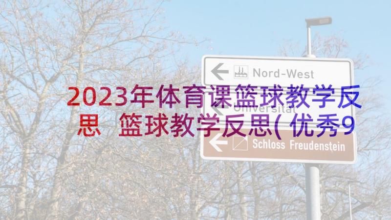 2023年体育课篮球教学反思 篮球教学反思(优秀9篇)