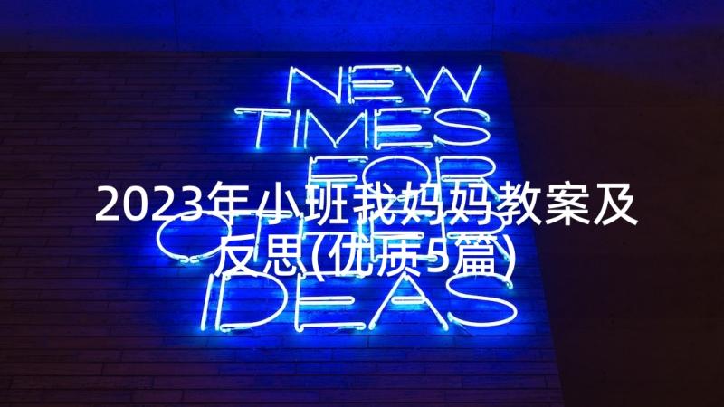 2023年小班我妈妈教案及反思(优质5篇)