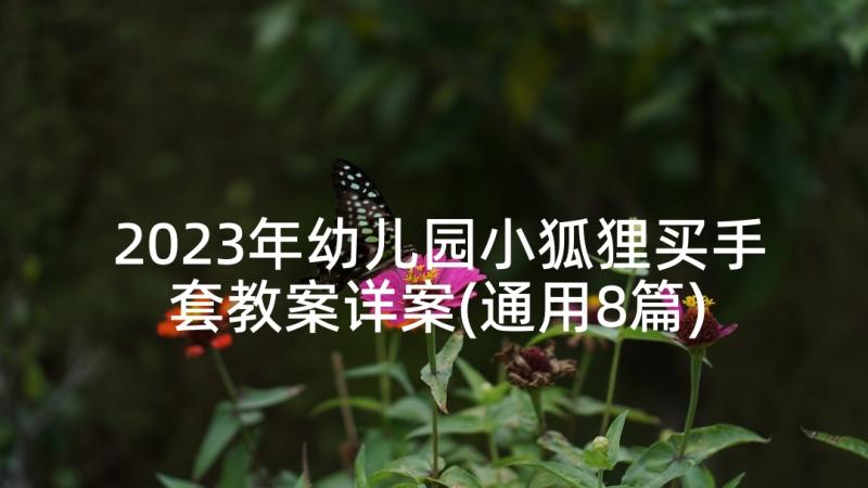 2023年幼儿园小狐狸买手套教案详案(通用8篇)