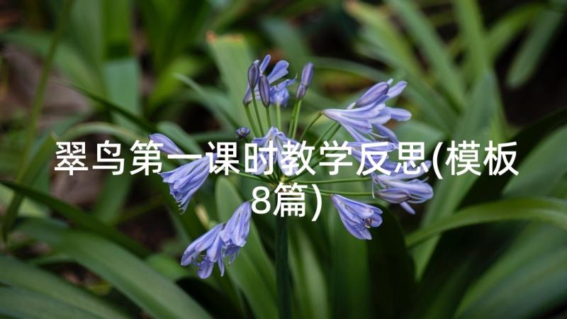 翠鸟第一课时教学反思(模板8篇)