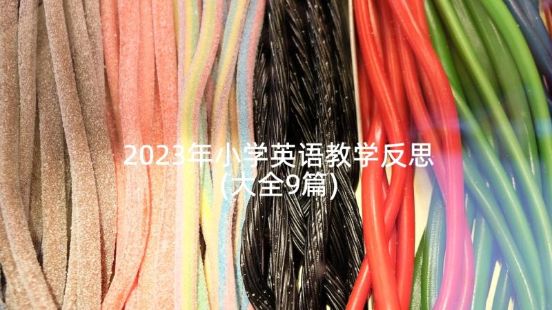 2023年小学英语教学反思(大全9篇)