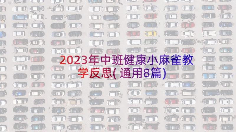 2023年中班健康小麻雀教学反思(通用8篇)