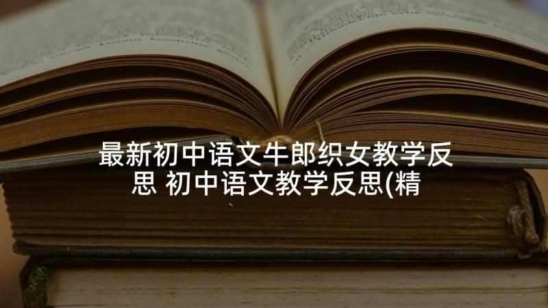 最新初中语文牛郎织女教学反思 初中语文教学反思(精选10篇)
