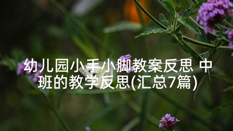 幼儿园小手小脚教案反思 中班的教学反思(汇总7篇)