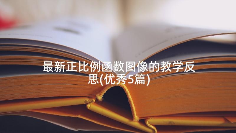 最新正比例函数图像的教学反思(优秀5篇)