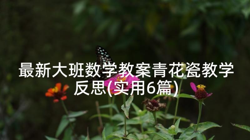 最新大班数学教案青花瓷教学反思(实用6篇)