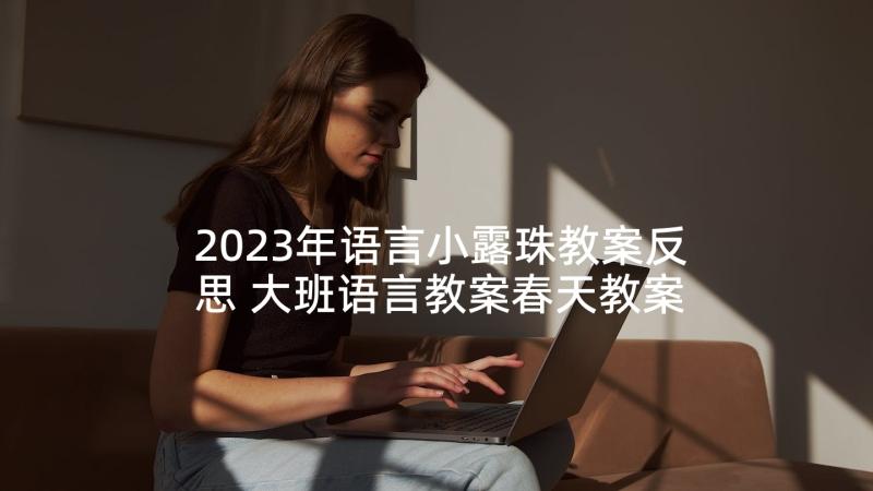 2023年语言小露珠教案反思 大班语言教案春天教案及教学反思(汇总5篇)