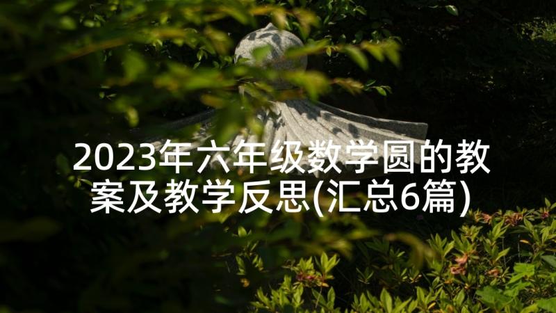 2023年六年级数学圆的教案及教学反思(汇总6篇)