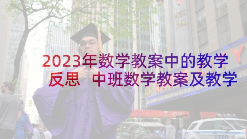 2023年数学教案中的教学反思 中班数学教案及教学反思(模板5篇)