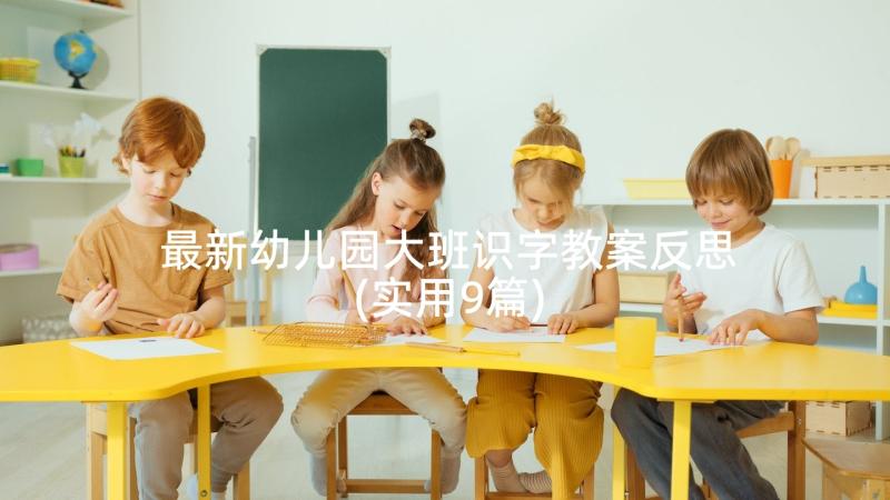 最新幼儿园大班识字教案反思(实用9篇)