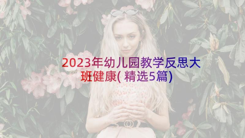 2023年幼儿园教学反思大班健康(精选5篇)