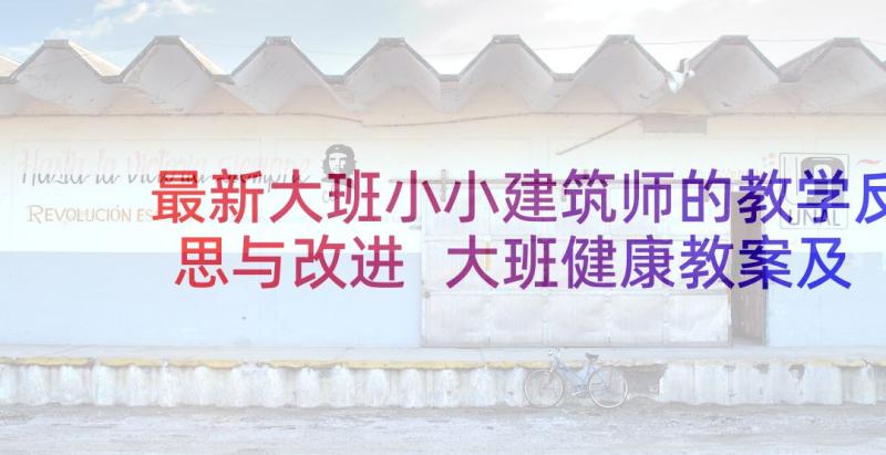 最新大班小小建筑师的教学反思与改进 大班健康教案及教学反思我是小小解放军(优秀5篇)