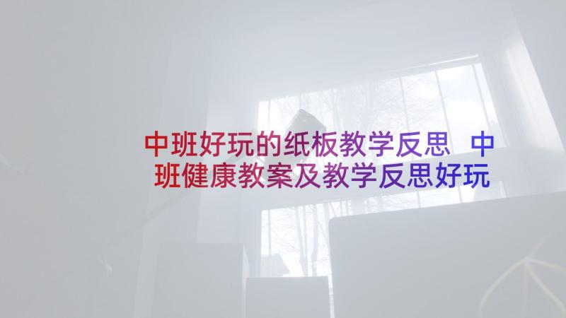 中班好玩的纸板教学反思 中班健康教案及教学反思好玩的套套球(大全5篇)