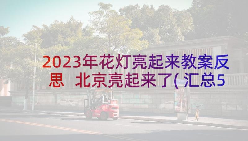 2023年花灯亮起来教案反思 北京亮起来了(汇总5篇)