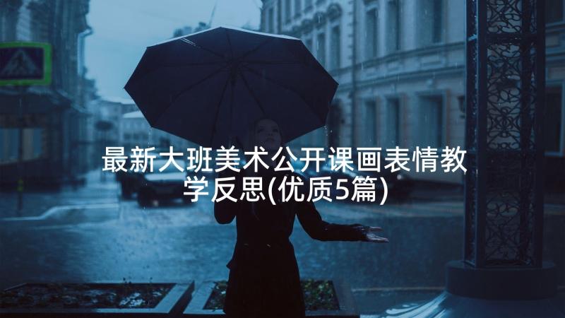 最新大班美术公开课画表情教学反思(优质5篇)