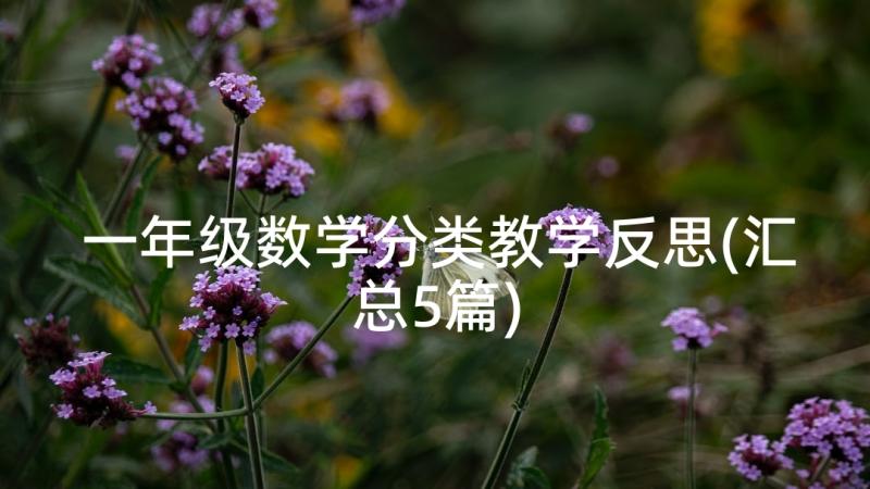 一年级数学分类教学反思(汇总5篇)