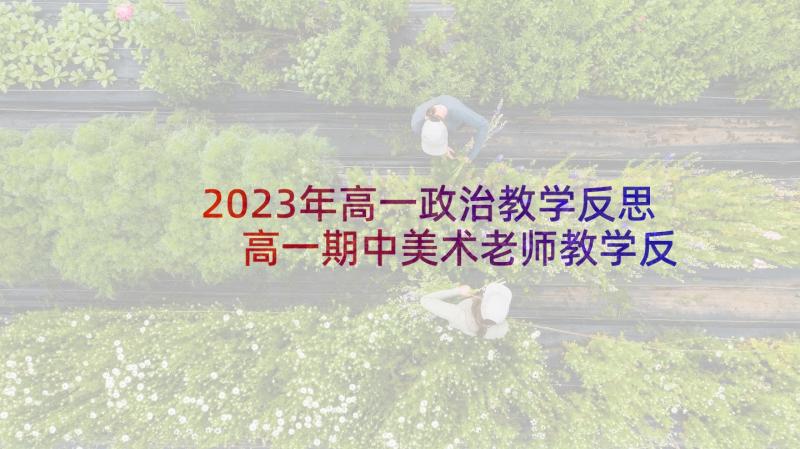 2023年高一政治教学反思 高一期中美术老师教学反思(大全5篇)