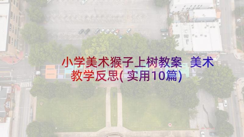 小学美术猴子上树教案 美术教学反思(实用10篇)