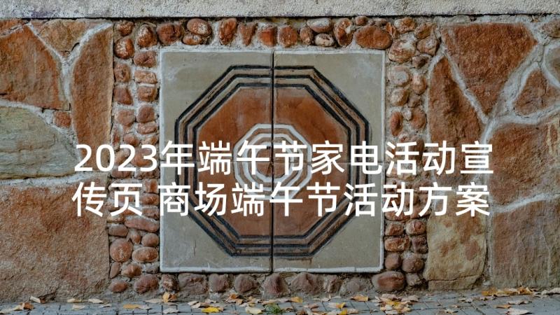 2023年端午节家电活动宣传页 商场端午节活动方案端午节活动方案(汇总8篇)