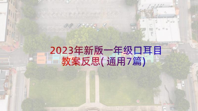 2023年新版一年级口耳目教案反思(通用7篇)