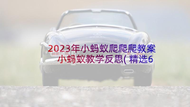 2023年小蚂蚁爬爬爬教案 小蚂蚁教学反思(精选6篇)