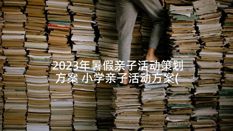 2023年暑假亲子活动策划方案 小学亲子活动方案(模板8篇)