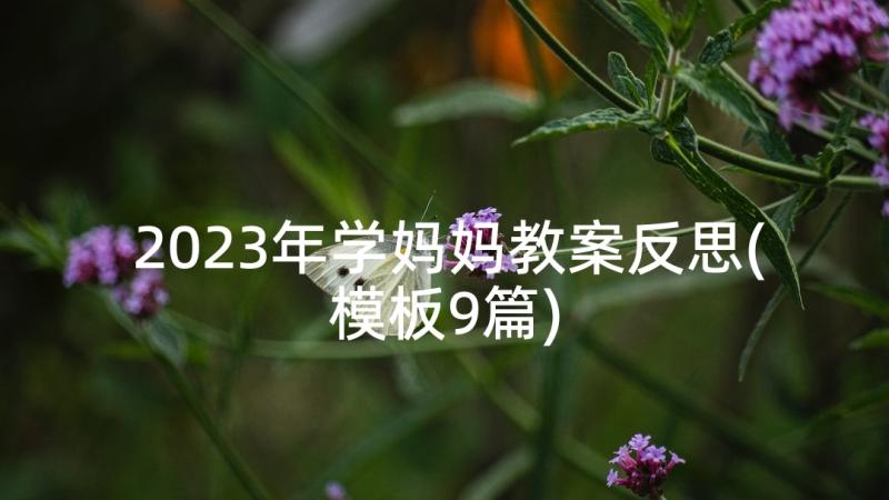 2023年学妈妈教案反思(模板9篇)