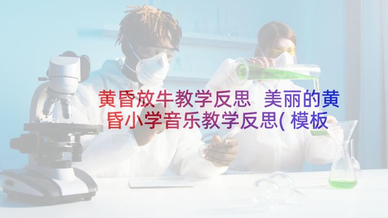 黄昏放牛教学反思 美丽的黄昏小学音乐教学反思(模板5篇)