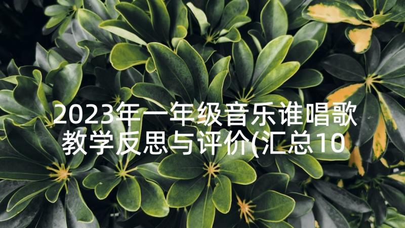 2023年一年级音乐谁唱歌教学反思与评价(汇总10篇)