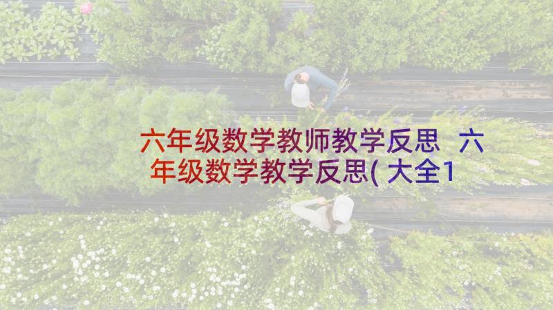 六年级数学教师教学反思 六年级数学教学反思(大全10篇)