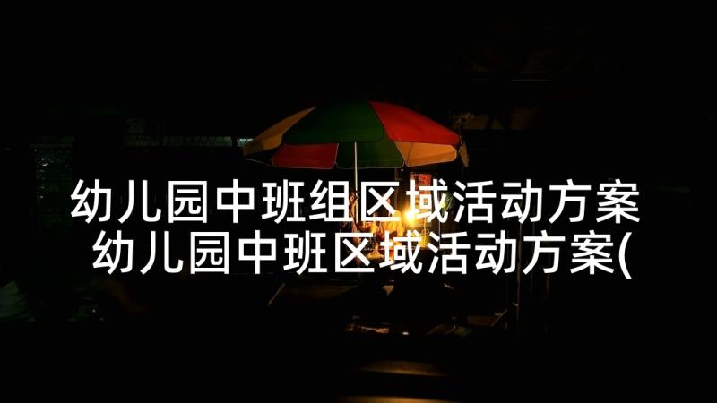 幼儿园中班组区域活动方案 幼儿园中班区域活动方案(模板5篇)