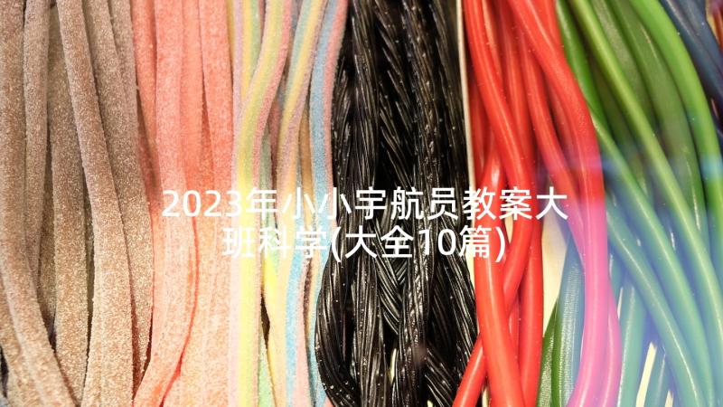 2023年小小宇航员教案大班科学(大全10篇)