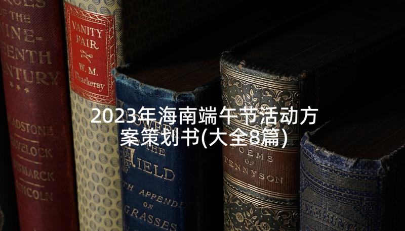 2023年海南端午节活动方案策划书(大全8篇)