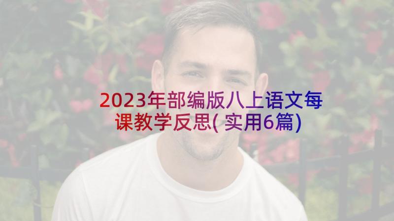 2023年部编版八上语文每课教学反思(实用6篇)