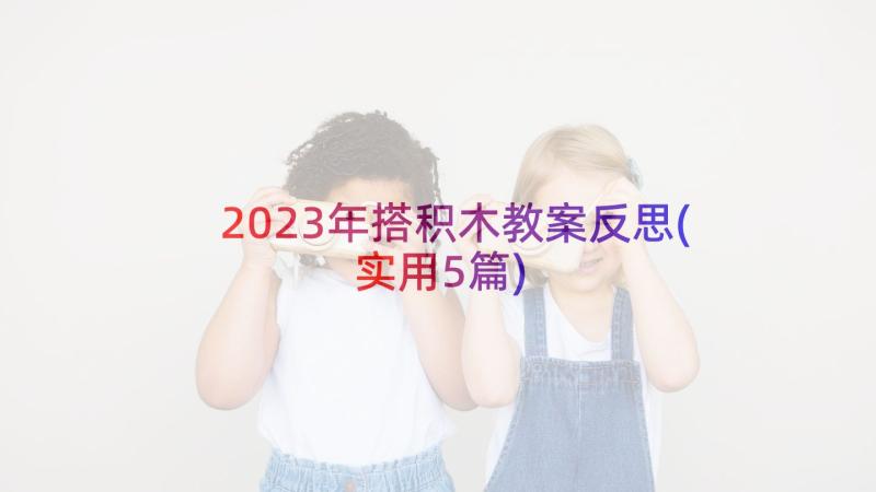 2023年搭积木教案反思(实用5篇)